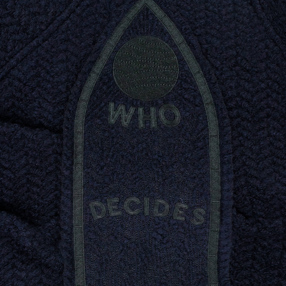 Black Gathered Collegiate Pullover Sweater