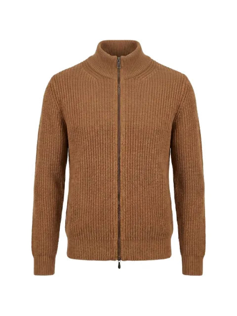 Drumohr ribbed-knit zip-up cardigan