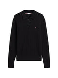 Tommy Hilfiger cable-knit polo sweater