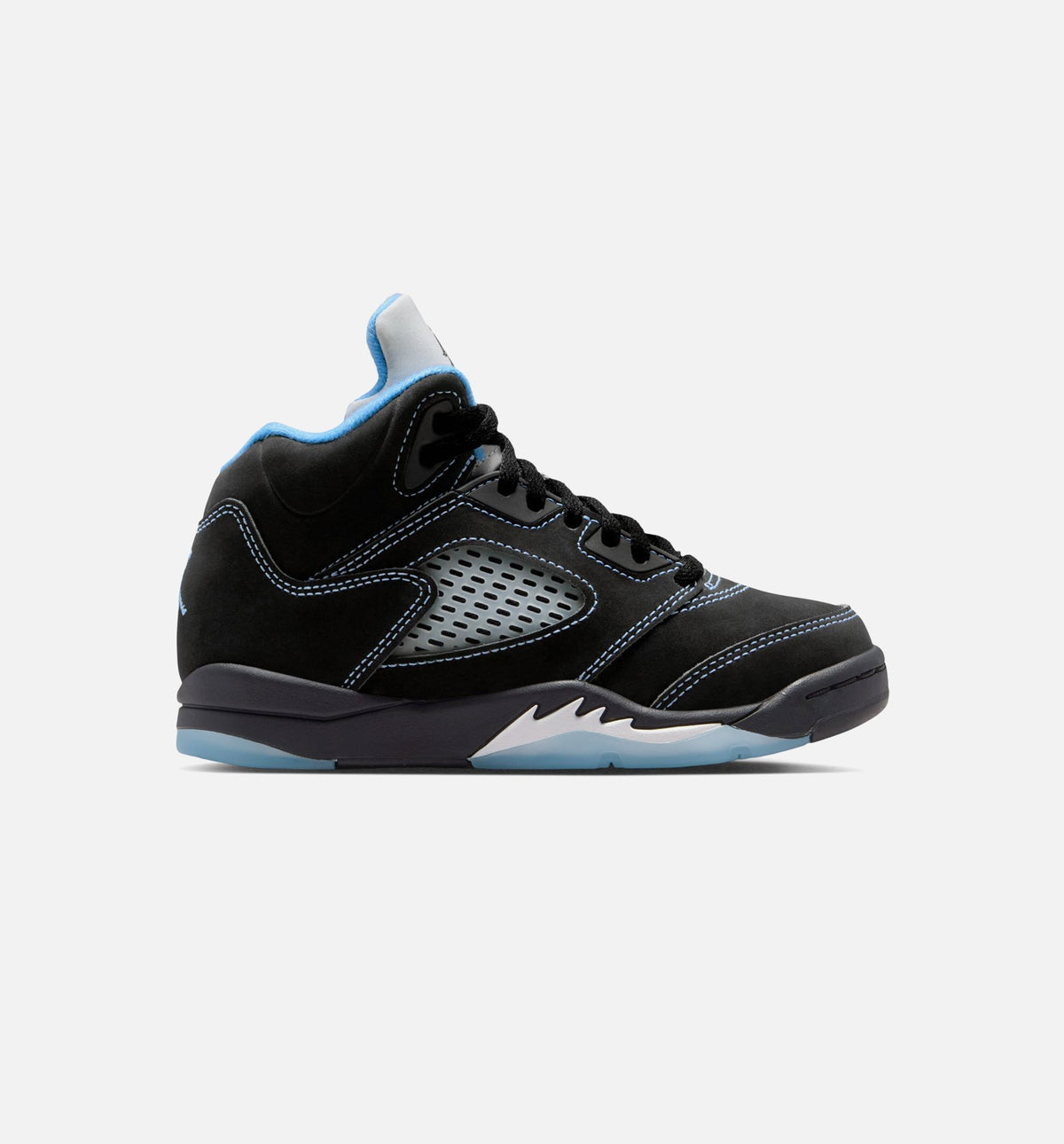 Air Jordan 5 Retro "Black Carolina" Little Kids' Shoe – Black/University Blue/White