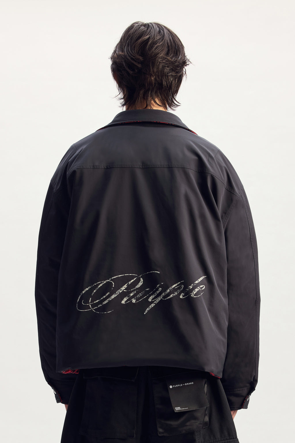 Plaid Script Reversible Jacket