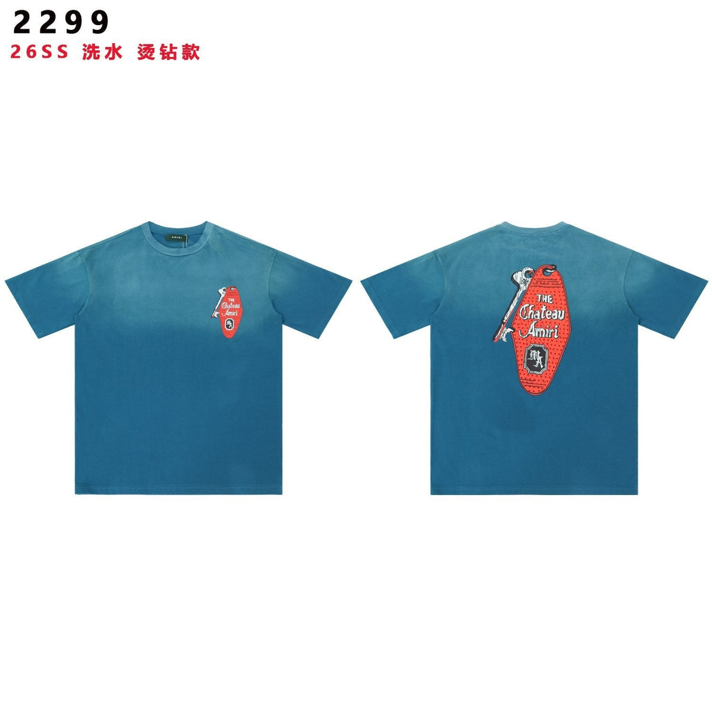 AMIRI The Chateau Rhinestone Graphic T-Shirt