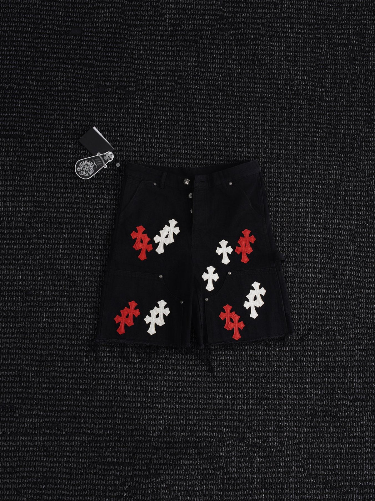 Chrome Hearts Cross Patch Black Shorts