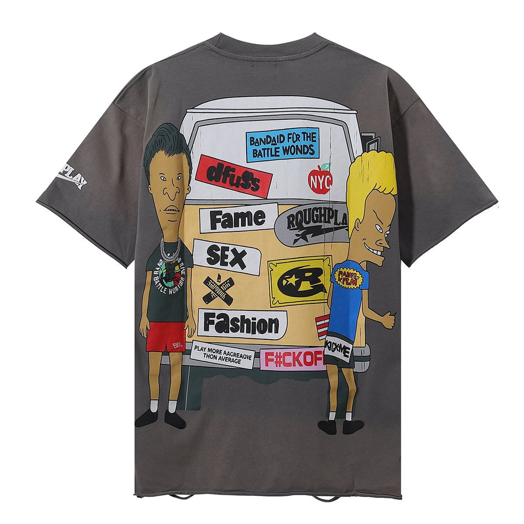 Rough Play Beavis and Butthead Van Graphic T-Shirt