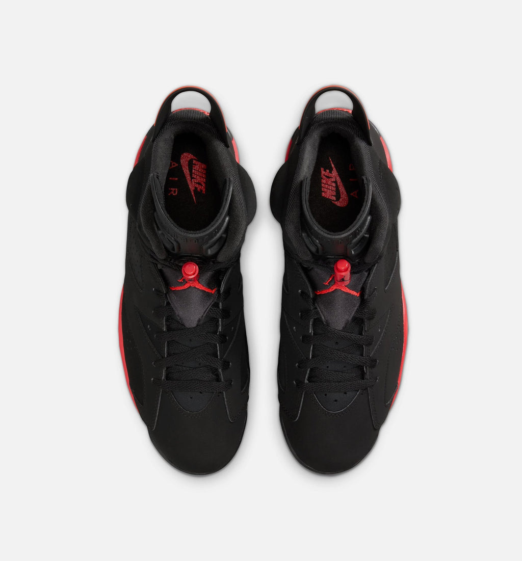 Air Jordan 6 Retro Infrared Salesman Men's Sneakers - Black/Light Crimson