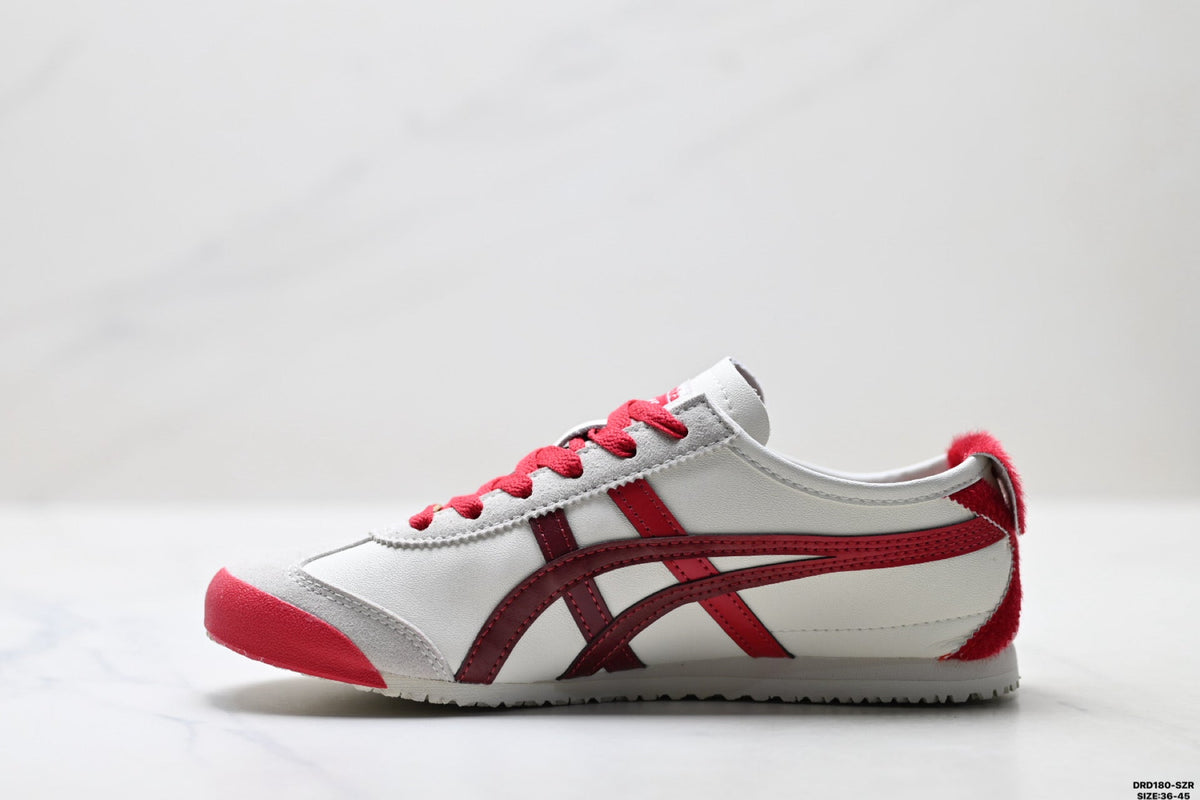 Onitsuka Tiger Retro Low Top White Red Unisex Shoes Style 17