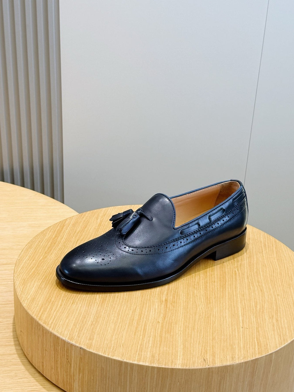 Loro Piana Navy Blue Tassel Loafers