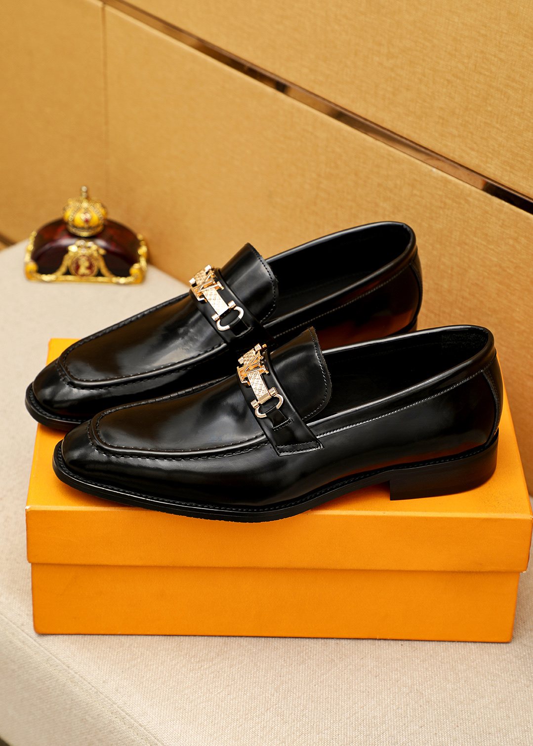 Louis Vuitton Black Buckle Loafers - Silver-Tone Hardware