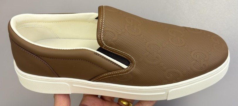 Gucci Leather Slip-On Sneakers