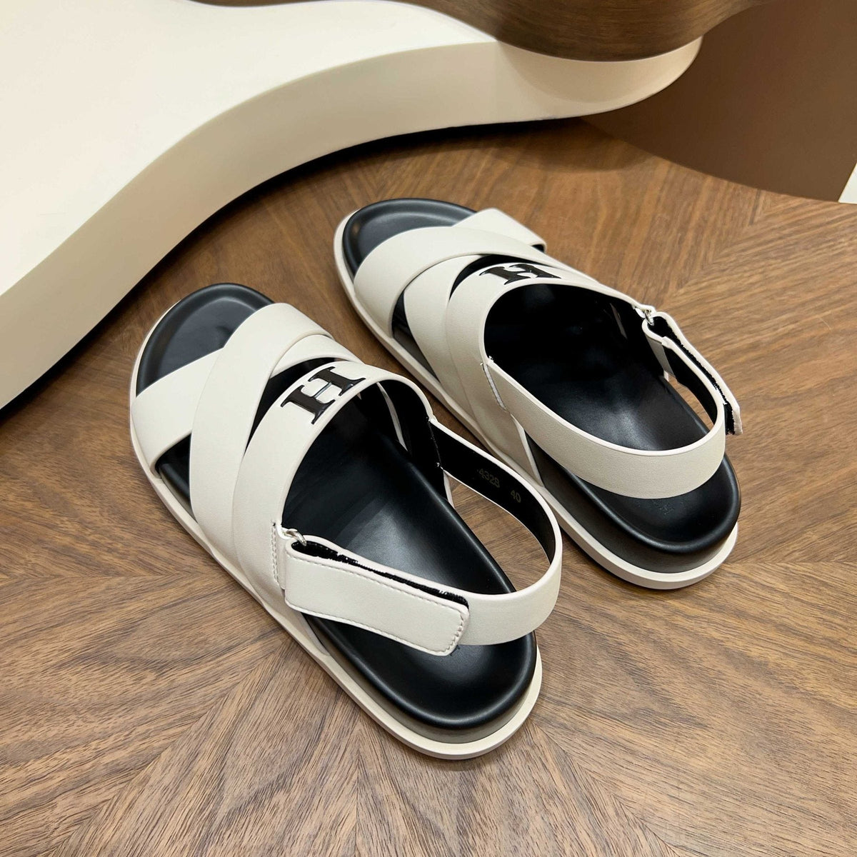 Hermès Men's Cross-Strap Slingback Sandals