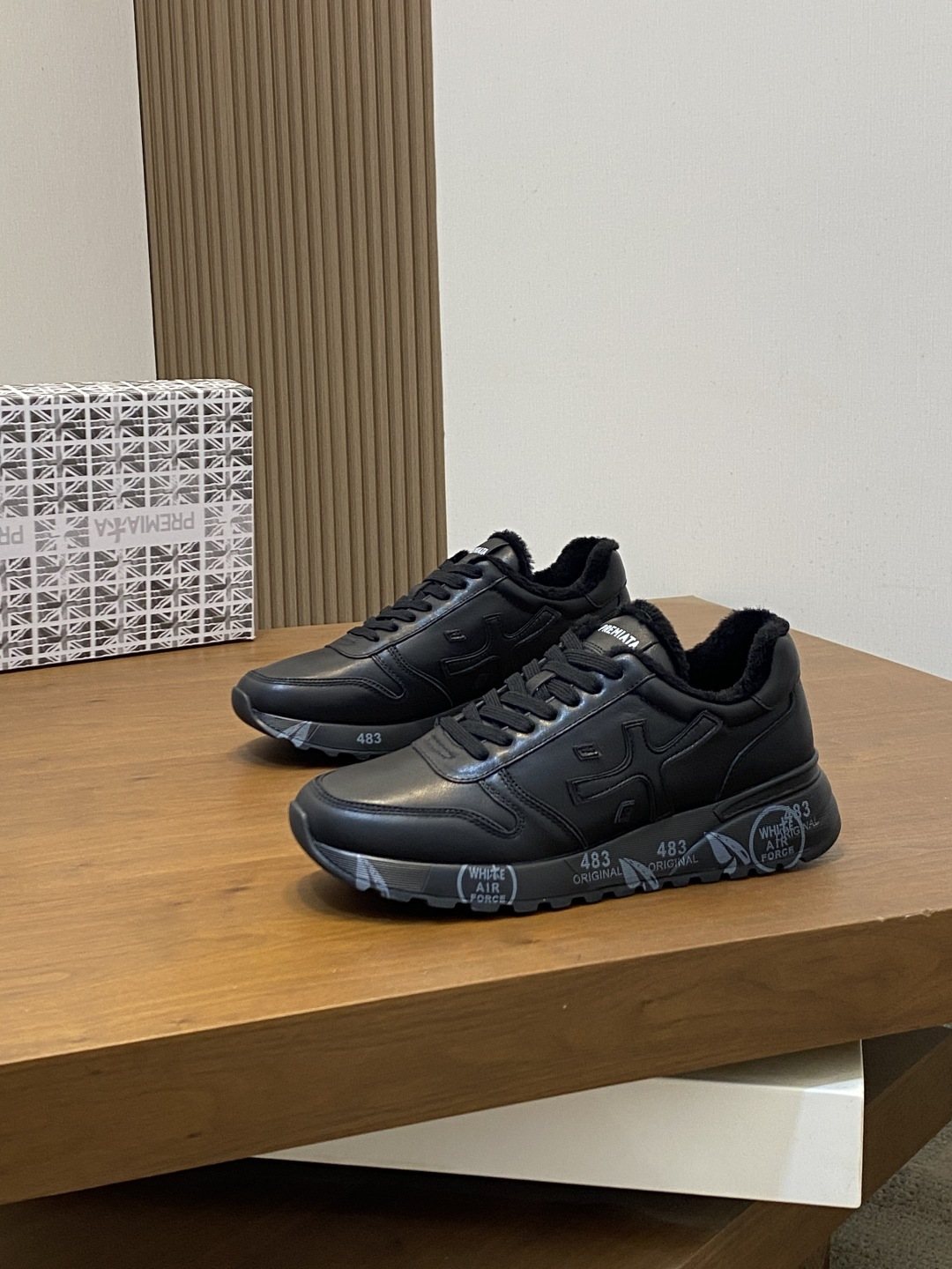 Premiata Graphic Side Lace-Up Sneakers
